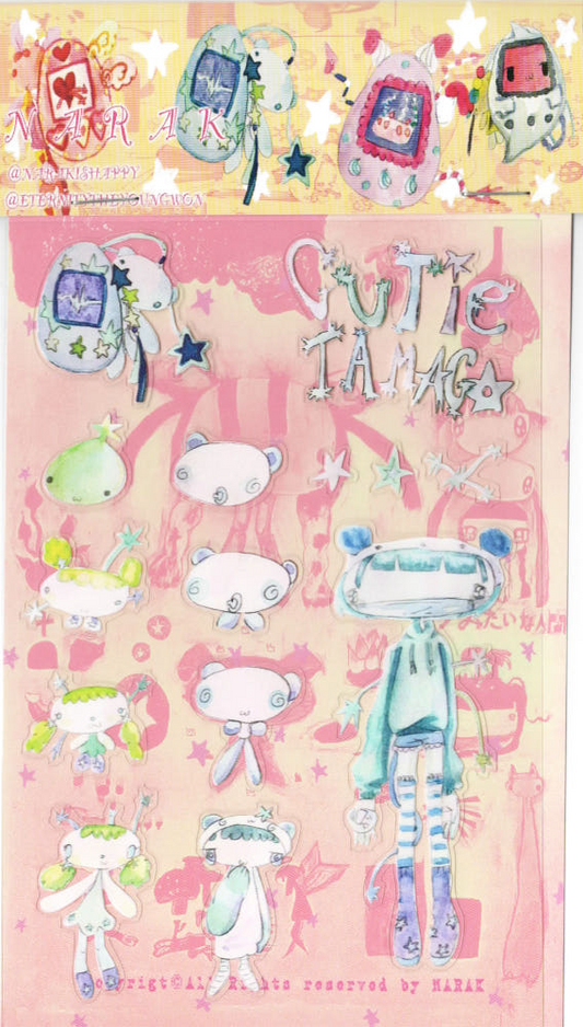 narakishappy - cutey tamago sticker