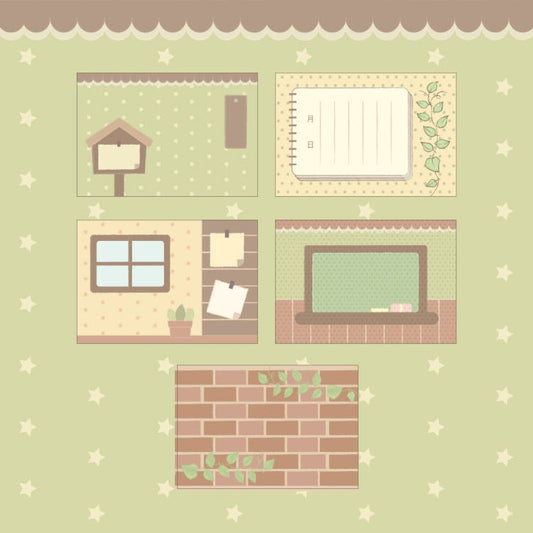 dory - cozy background memo sheet pack