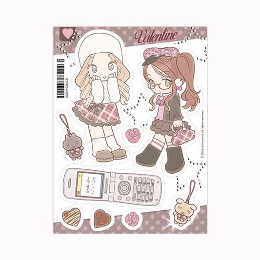 ahchuucoco - valentine's gyaru girls sticker
