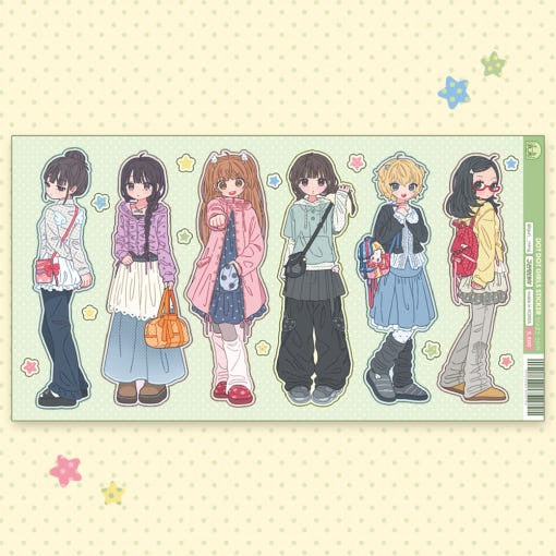 ♡ guriming day - Dot dot girls sticker