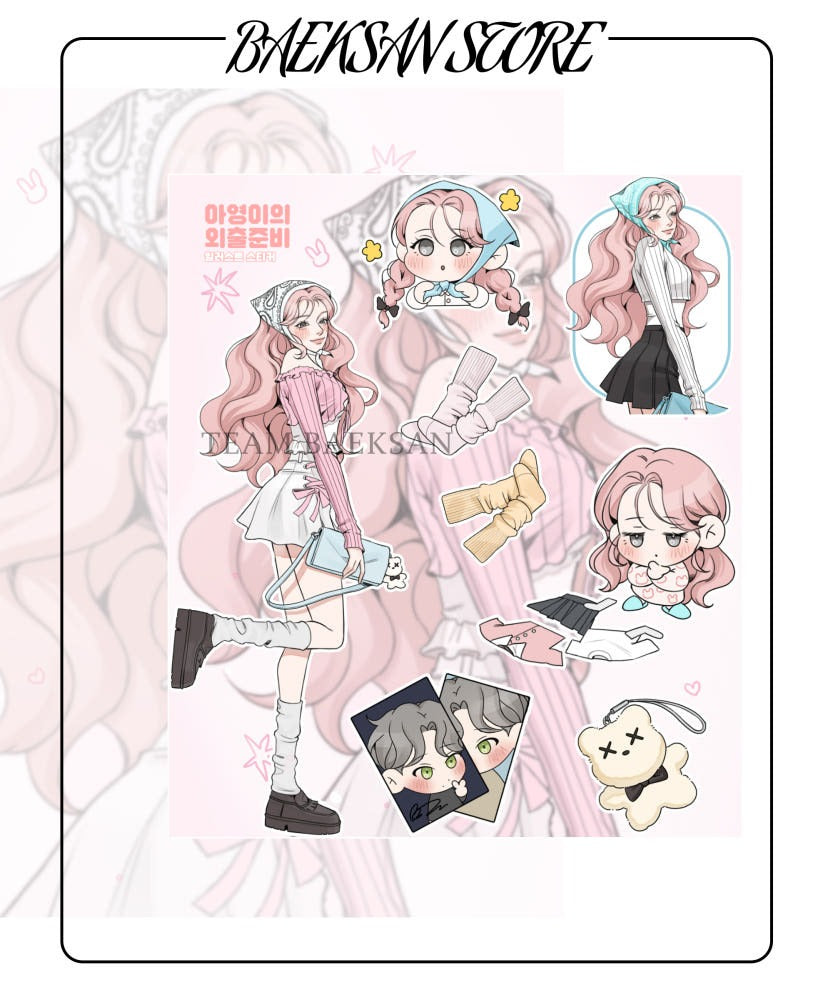 baeksan - ayeong sticker sheet