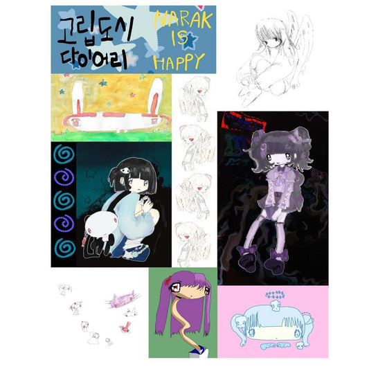 narakishappy - isolated city diary sticker
