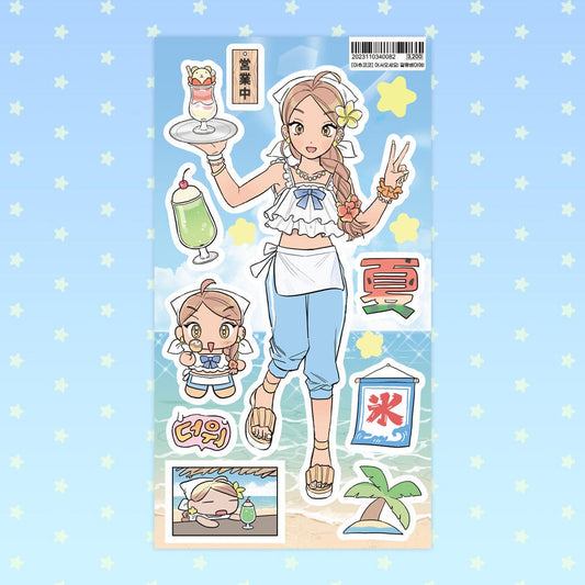 ahchuucoco - welcome to mallang summer sticker