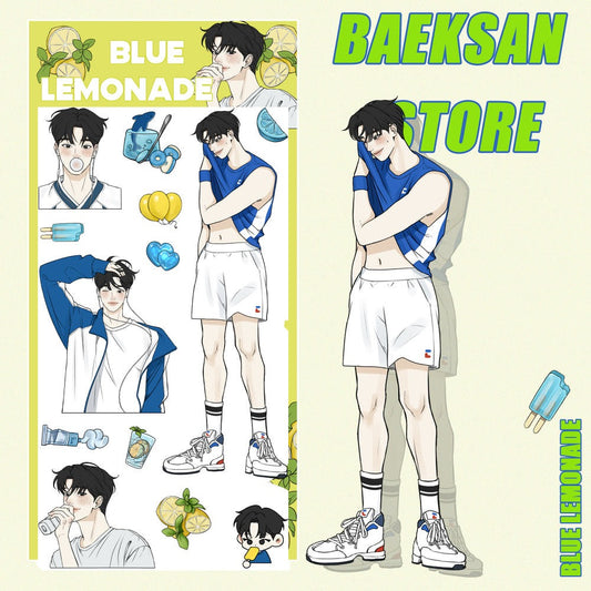 baeksan - blue lemonade sticker sheet