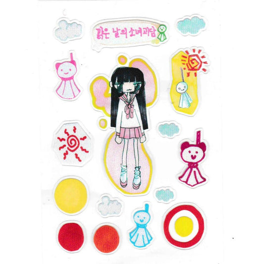 narakishappy - girl on a clear day sticker