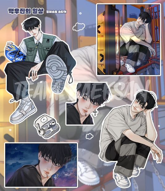baeksan - woojin's daily life sticker sheet