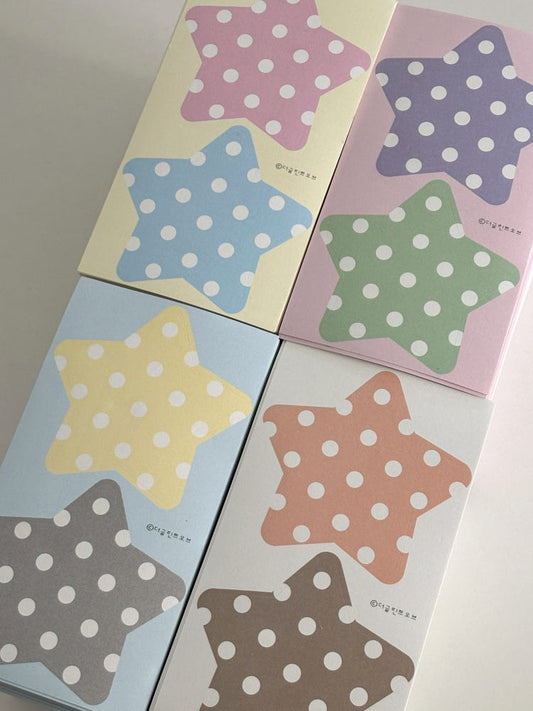 the glint of - polka dot stars memo sticker sheet