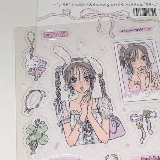 sanada - angora clear sticker sheet