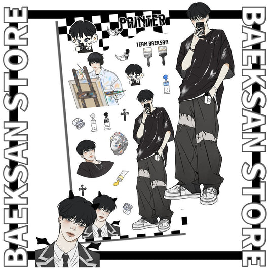 baeksan - painter sticker sheet