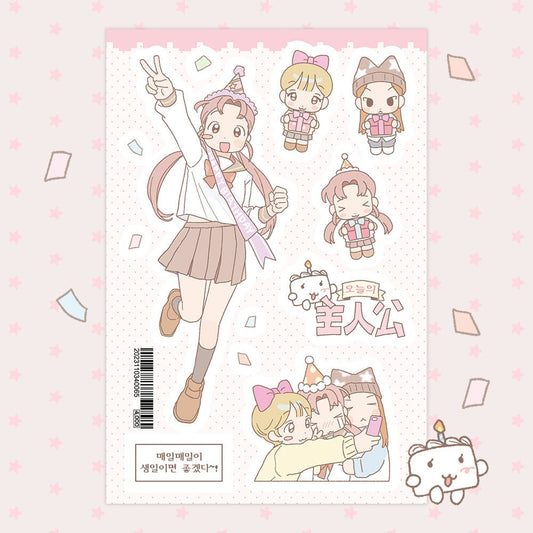 ahchuucoco - today's main character sticker sheet