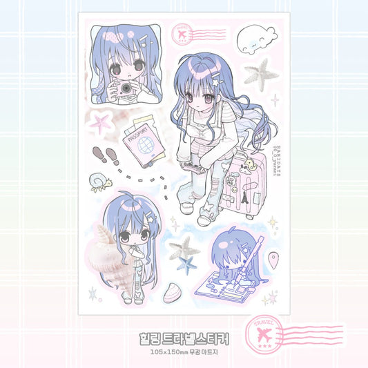 raridays - healing travel sticker sheet
