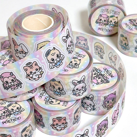 poetico - cat glitter kisscut tape