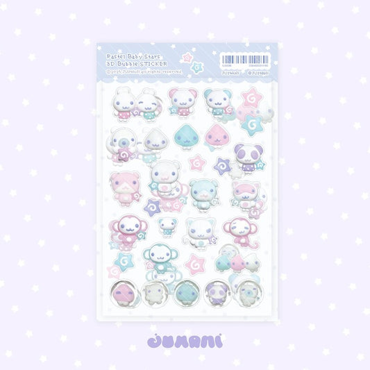 Jumani - pastel baby star 3d bubble sticker