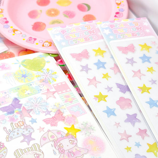 ♡ Pearly Button - Squishy Deco Sticker