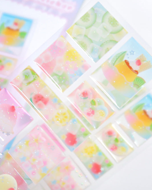 ♡ Pearly Button - Cool Pop Epoxy Sticker