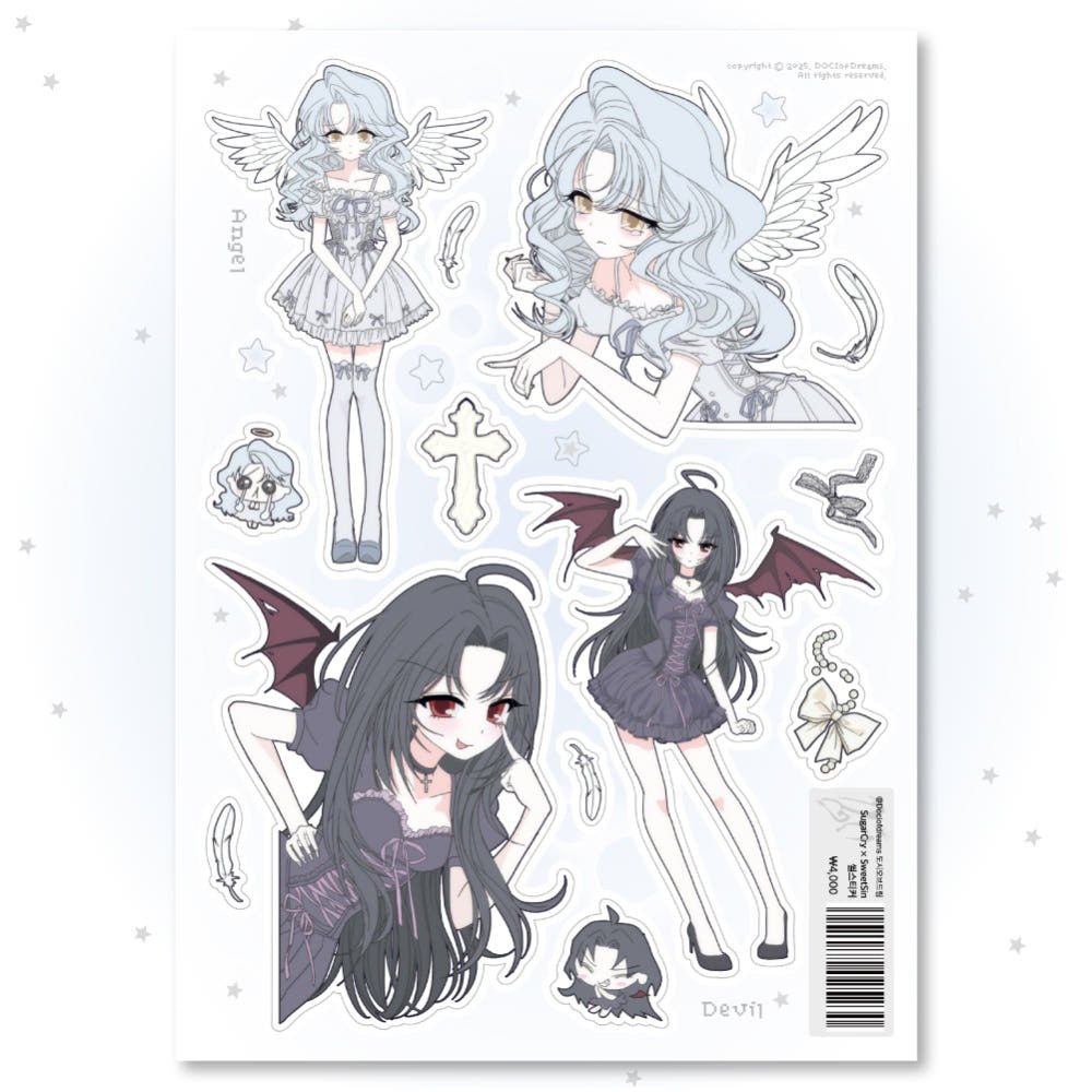 dociofdreams - sugarcry sweetsin sticker sheet