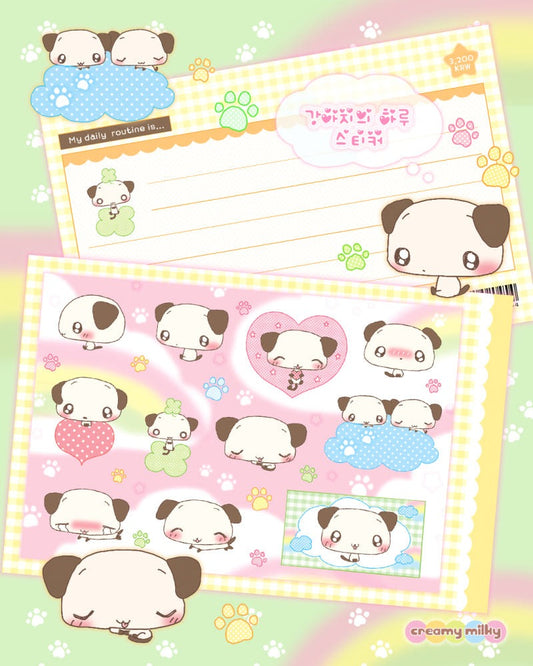 Creamy milky - Puppy's day sticker