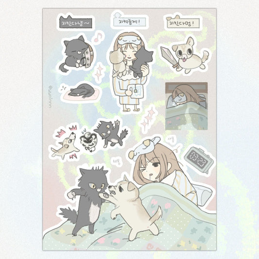 yyoinnn - sleepy sticker sheet