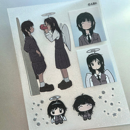 JUBA - After School Glitter Clear Removable Sticker