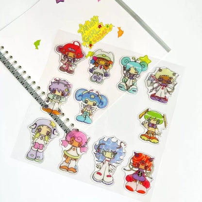 Oliwa - My alien girls 3D glitter sticker