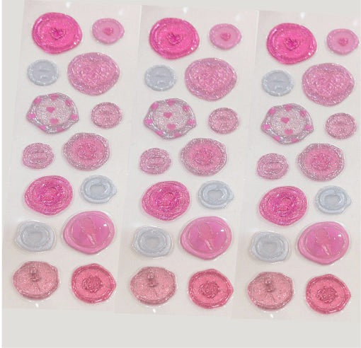 ♡ Hoonzzi - Glitter Pink Sealing Wax Sticker