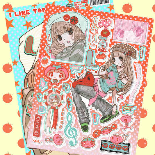 domi world - i like tomato sticker sheet