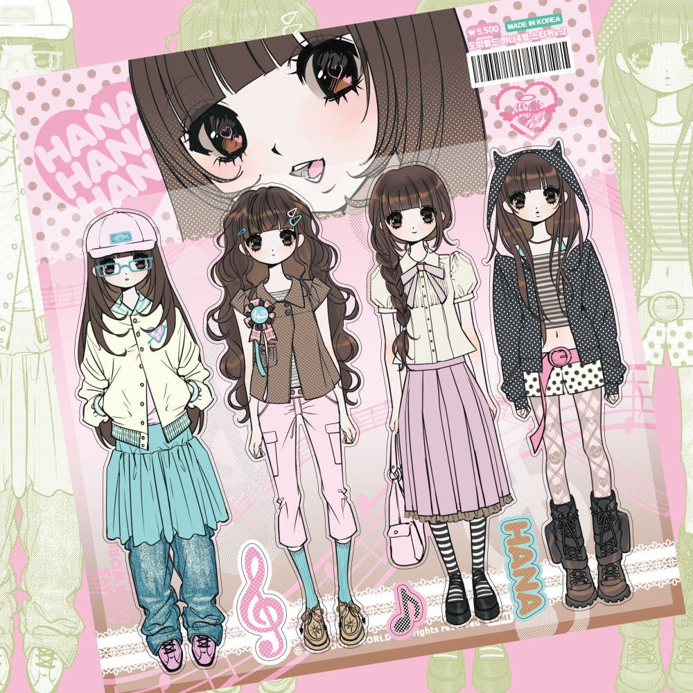domi world - hana 4 vol. 2 sticker sheet