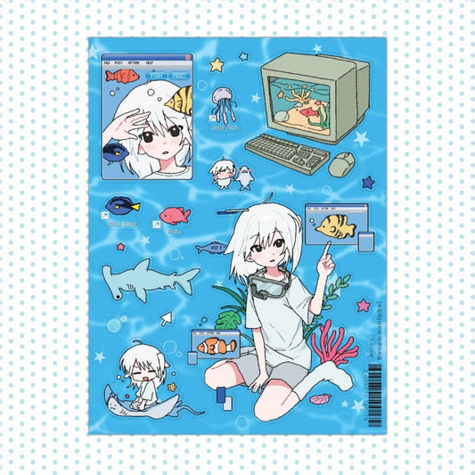 soosangpa - cyber aqua sticker