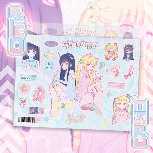 ricomaru - cyber idol sticker sheet