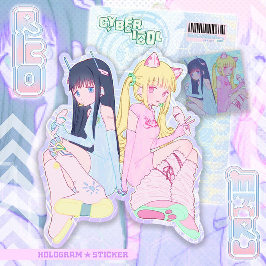 ricomaru - cyber idol die cut sticker sheet
