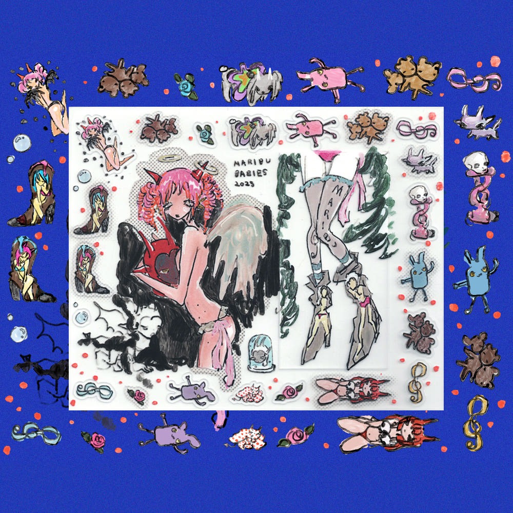 Maribu - devil on my shoulder sticker