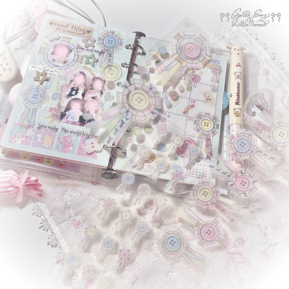 cherish203 - creamy candy rosette small sticker