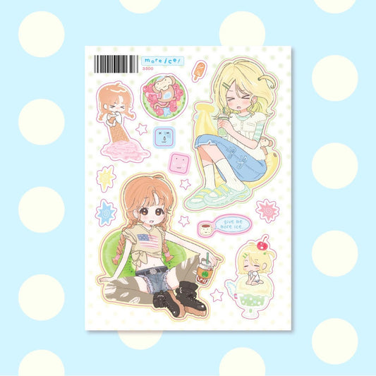 ricomaru - more ice sticker sheet