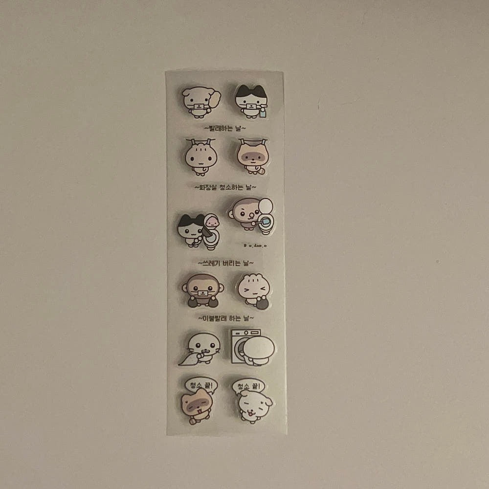 odaeo - cheongso sticker sheet