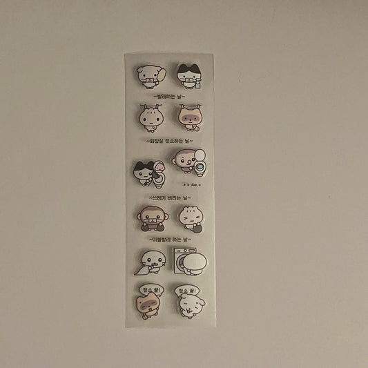 odaeo - cheongso sticker sheet