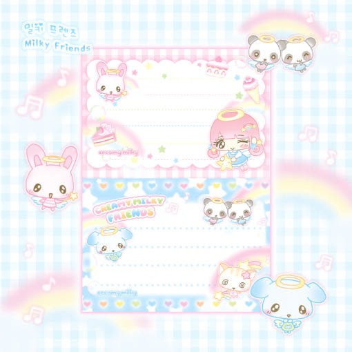 creamy milky - milky friends memo pad