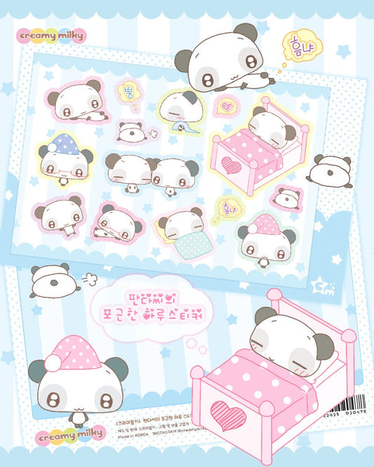 Creamy milky - Panda's cozy day sticker