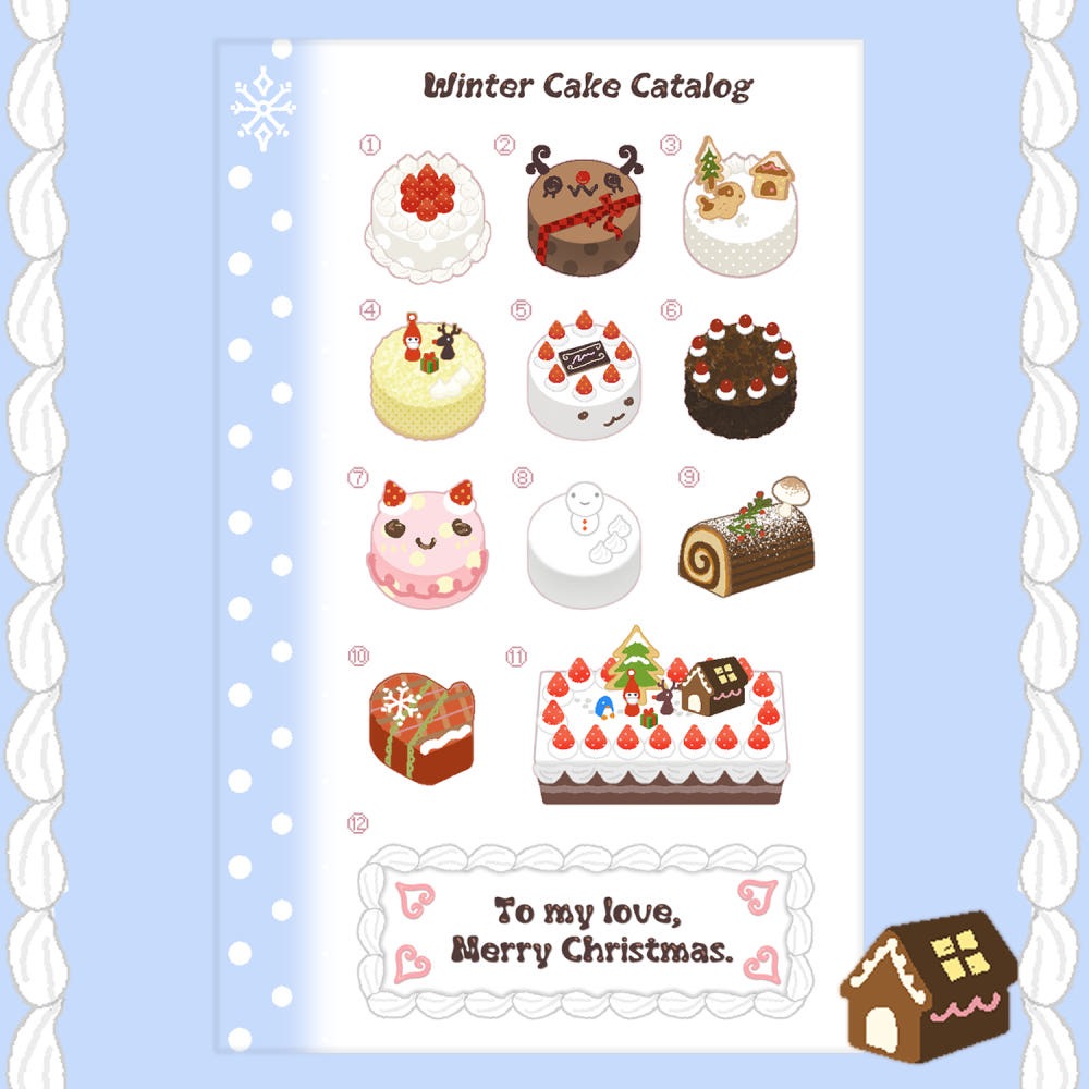 zalza - winter cake sticker sheet