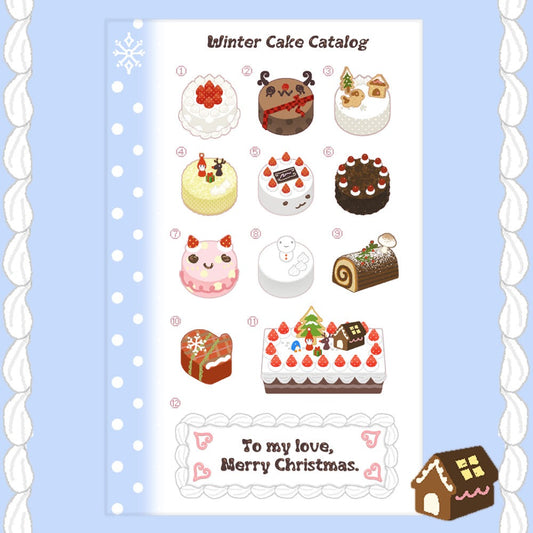 zalza - winter cake sticker sheet