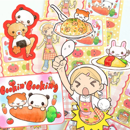 heartwarmingclub - cookin sticker sheet