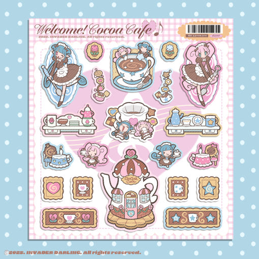 invader darling - welcome cocoa cafe sticker