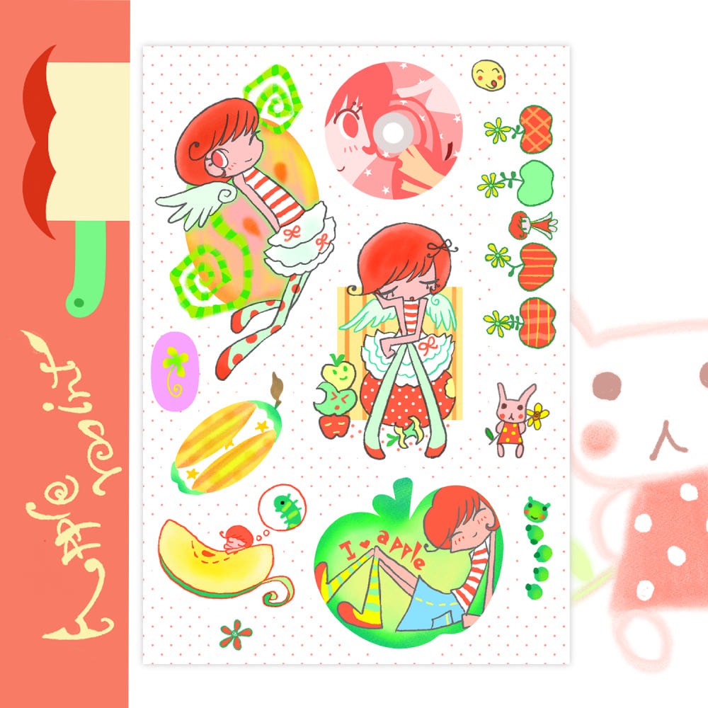 zalza - apple mint sticker sheet