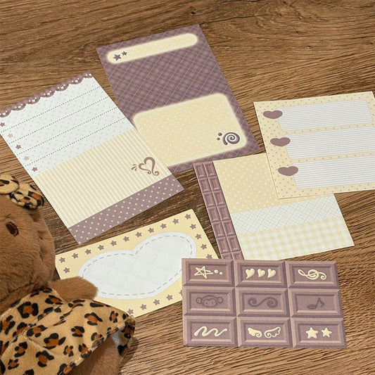 Bit By Bit - long memo sticker sheet pack choco banana