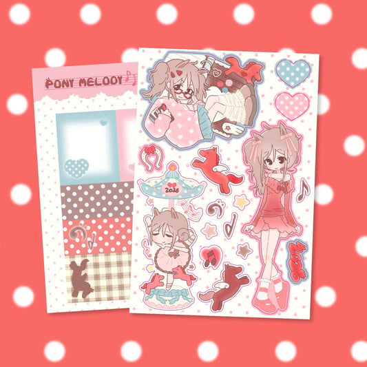 ricomaru - pony melody sticker sheet