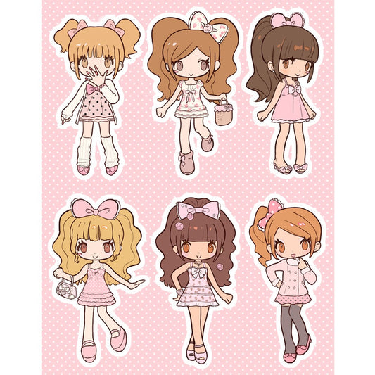 heartwarmingclub - princess girls sticker sheet