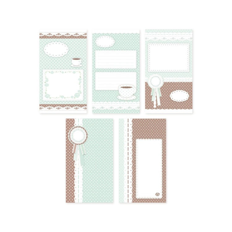 nevertheless - long memo sheet sticker rose garden mint