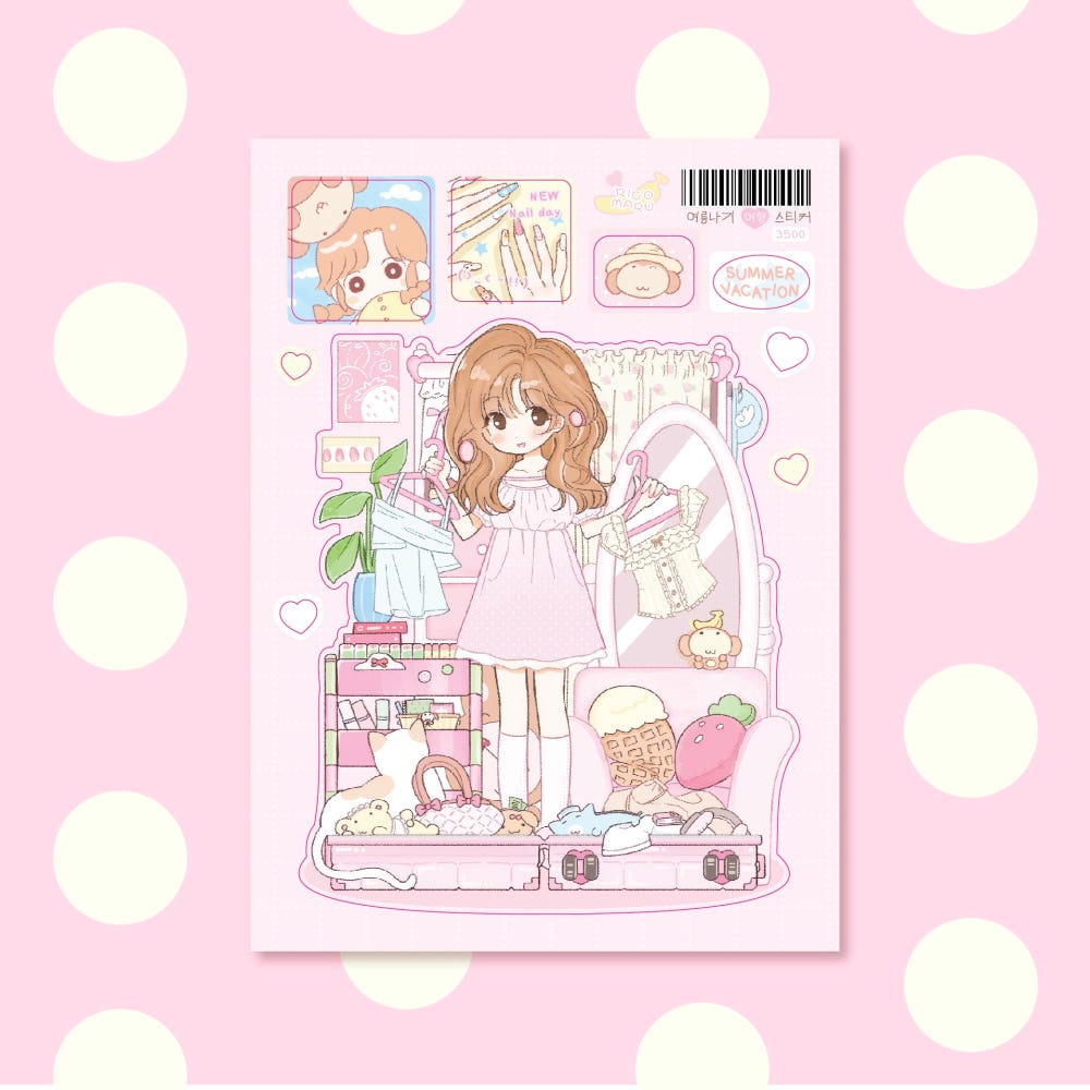 ricomaru - yeoreum nagi yeohaeng sticker sheet