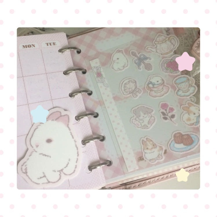 Tanpopo - bunny tea party Sticker