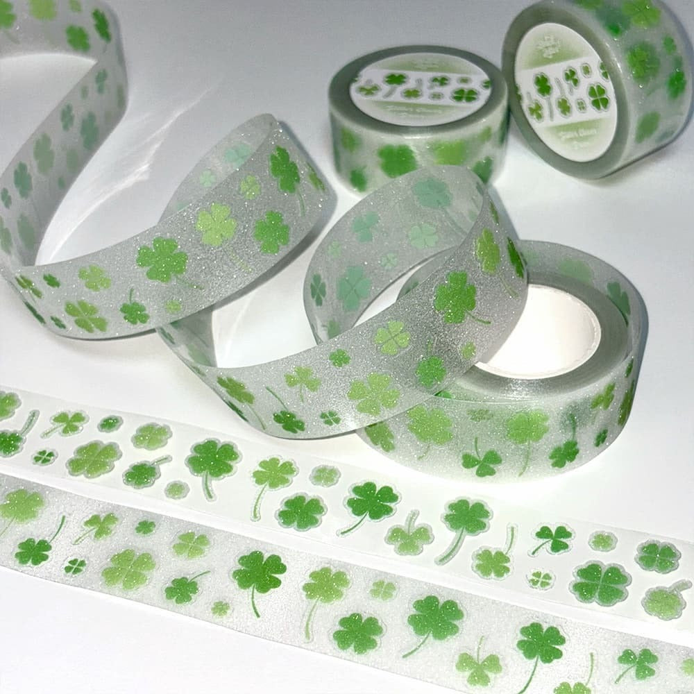 Blackletter - lucky clover kisscut tape