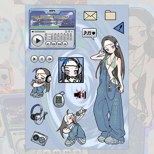 yyoinnn - music sticker sheet